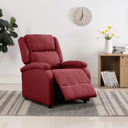 Vidaxl Fauteuil Inclinable Rouge Bordeaux Tissu