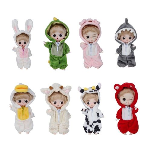Mini Poupée Articulée 1/12 Pour Garçon, Jouet Pour Apaiser Les Émotions, Perruque Bouclée Avec Expression Mignonne, Cadeau Surprise