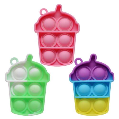 Porte-Clés Fidget It, Jouet À Bulles Sensorielles, Ananas, Licorne, Mini Bulle Push Anti-Stress Pour Enfants, Anti-Stress