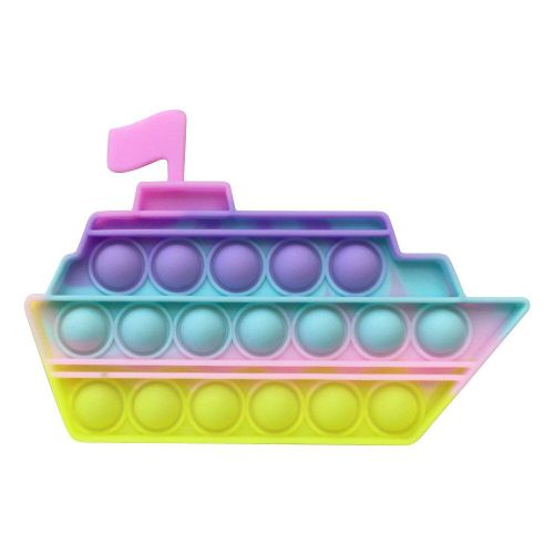 Jouets En Forme De Bateau En Silicone Pour Adulte Et Enfant, Bulle À Pousser, Design Créatif, Décompression Sensorielle, Artisanat