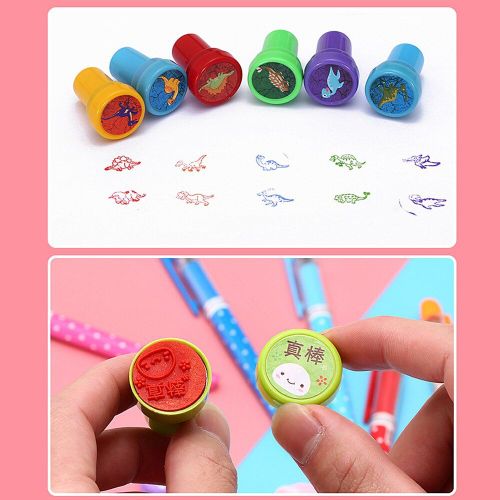 Sceau Rond Mickey Princesse Mcqueen Pour Enfants, Ensemble De 6 Pièces, Tampons De Dessin Animé, Pour Scrapbooking, Jouet De Récompense, Diy Bricolage