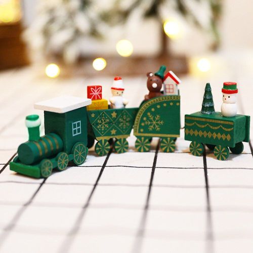 Petit Train En Bois, Décoration De Noël Pour La Maison, Jouets Pour Enfants, Cadeau De Noël 2022, Décor Du Nouvel An