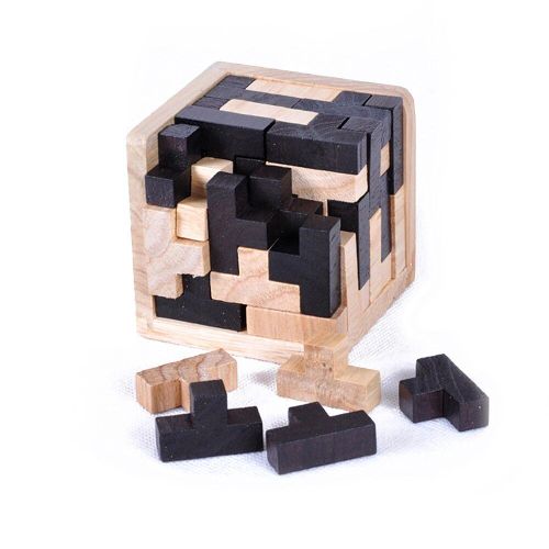 Jeu De Tetris D'intelligence En Bois, Puzzle En Bois 3d, Casse-Tête Magique, Blocs Éducatifs Pour Enfants, 1 Pièce
