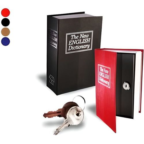 Livre coffre-fort authentique bleu objet deco maison design insolite.