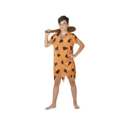 Costume Pour Garçon Homme Des Cavernes Orange (1 Pc) - Une Deguisement Enfant Taille - 3-4 Ans