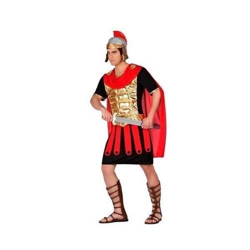 Costume Pour Homme Romain Couleur Or Et Rouge (2 Pcs) - Deguisement Rome Taille - M/L