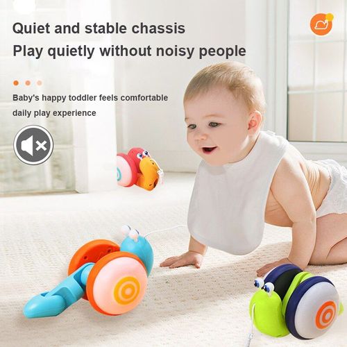 Jouet De Dessin Animé Escargot Voiture Jouet Pour Bébé, Apprendre À Ramper Et À Tirer, Avec Lumière Et Musique, Jouets D'éducation Précoce Pour Enfants, Nouvelle Collection