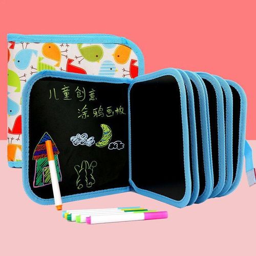 Livre De Coloriage + Un Tableau Noir Magique À Chaque Feuille Pour Enfant, Ensemble De Jouets De Peinture Et De Dessin Drôle Pour Bébé, Avec Un Stylo, Nouveau Style De 2021,