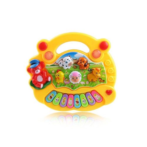 Jouet Piano Musical Pour Enfants, Mélodie Ferme, Sons D'animaux, 8 Touches De Note, Jouet Musical Éducatif Pour Bébé, Type De Jeu, Mini Piano, Cadeau Pour Bébé