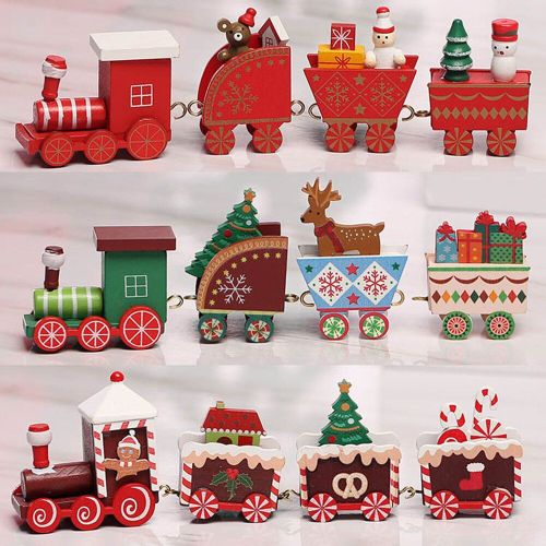 Train En Bois Pour Nouvel An 2022, Ornement De Noël, Fenêtre De Boutique, Bureau, Dessin Animé, Père Noël, Élan, Jouet Artisanal Pour Enfant, Cadeau, Décoration De Fête À Domicile