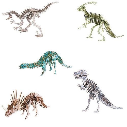 Modèle De Puzzle Tyrannosaure Rex En Bois, 1 Pièce, Simulation 3d De Dinosaure, Jouet De Cerveau Pour Enfant