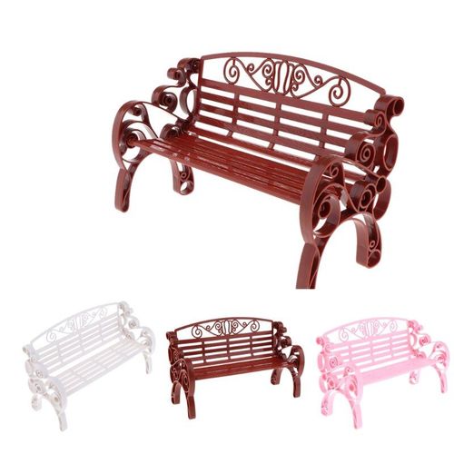 Banc De Parc Miniature Exquis, Maison De Poupée, Décoration De Jardin Féerique, Meubles, Jouets À La Mode Pour Enfants, 1/6