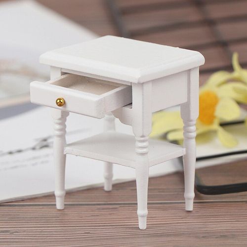 Maison De Poupée En Bois Échelle 1:12, Artisanat Miniature, Maison De Poupée, Armoire De Chevet, Mini Meubles, Table De Nuit Moderne Pour Enfants, Cadeau