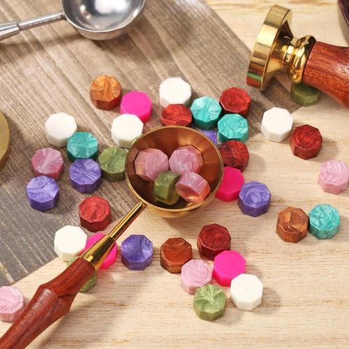 Sceau De Cire Vintage, 100 Pièces, Tampon De Cire, Tablette, Perles Pour Enveloppe De Mariage, Cire De Scellage Ancienne