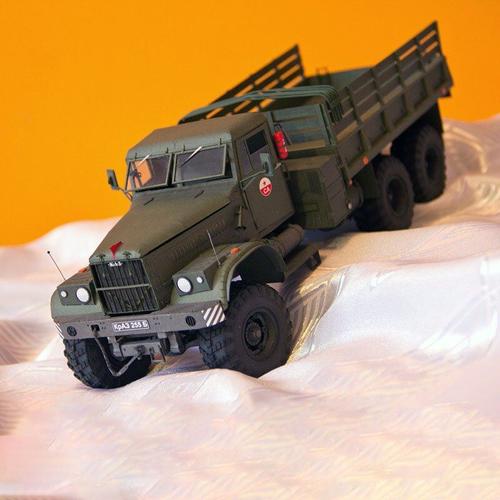 Jeu De Construction De Maquette De Camion Militaire, Carte 3d En Papier, Jouets Éducatifs, Bricolage, 1:25, Kraz-255b