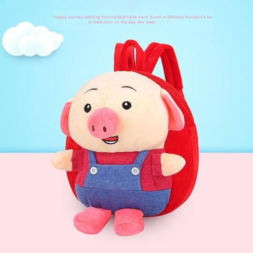 Sac À Dos En Peluche Pour Enfants, 1 Pièce, Poupée Cochon De Dessin Animé, Jouets Doux Et Créatif, Cartable De Maternelle, Cadeaux Pour Enfants De 26cm