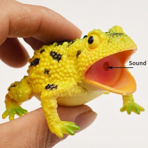 Jouet De Collection En Forme De Grenouille Pour Enfants, 1 Pièce, Simulation D'animal, Crapaud Effrayant, Son À Pression, Jouets De Loisirs