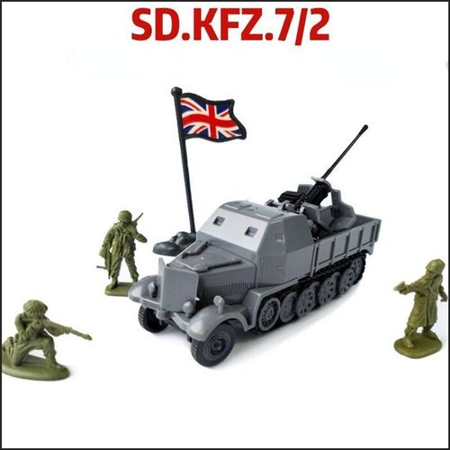 Véhicule Anti-Aérien 4d Demi-Piste Armure, Char Militaire De La Seconde Guerre Mondiale Allemagne Sd.Kfz.7/2 Modèle À Assembler