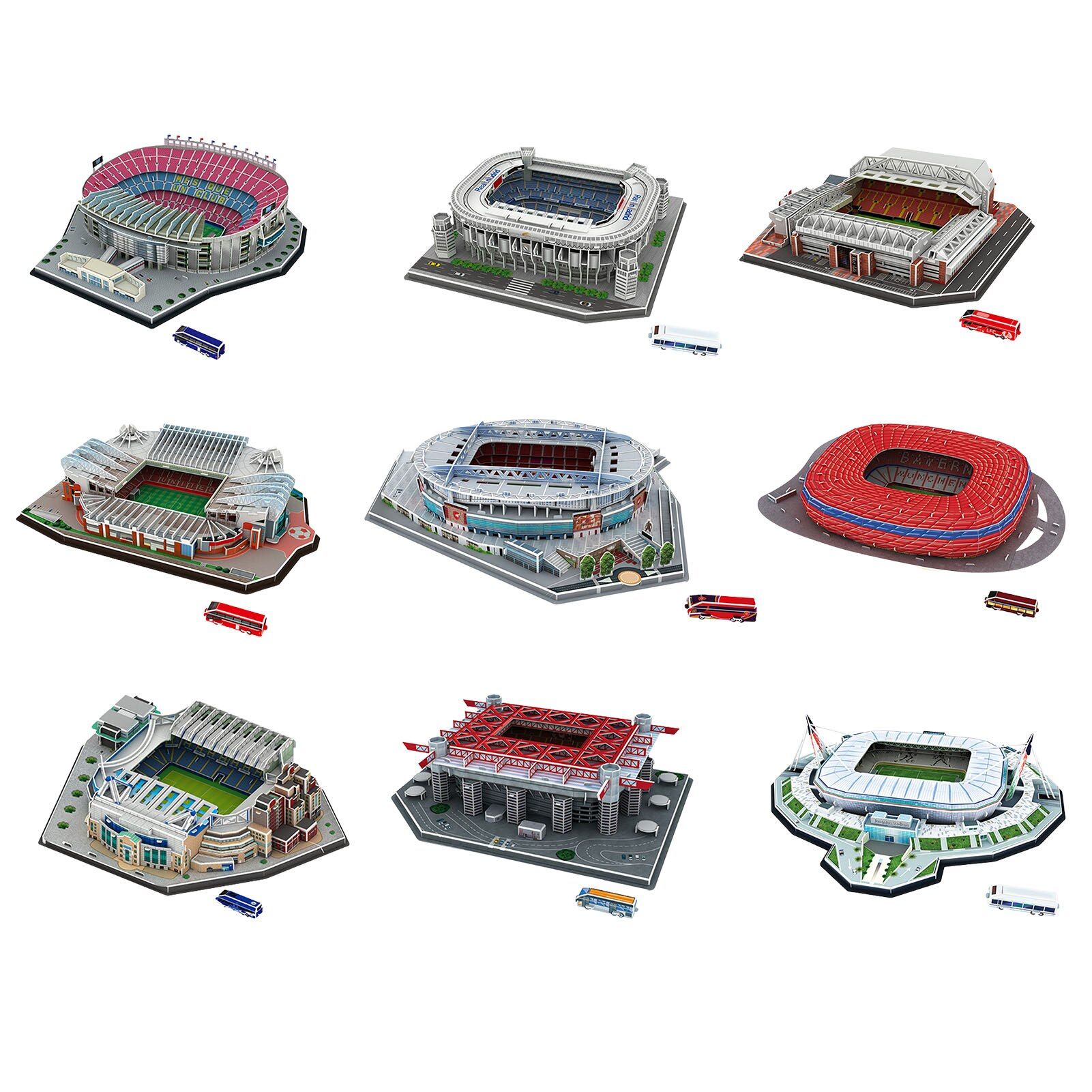 Modèle De Terrain De Football 3d À Assembler, Puzzle De Stade De Football, Souvenir De Stade De Club De Football, Jouets Pour Enfants, Cadeaux Pour Adultes