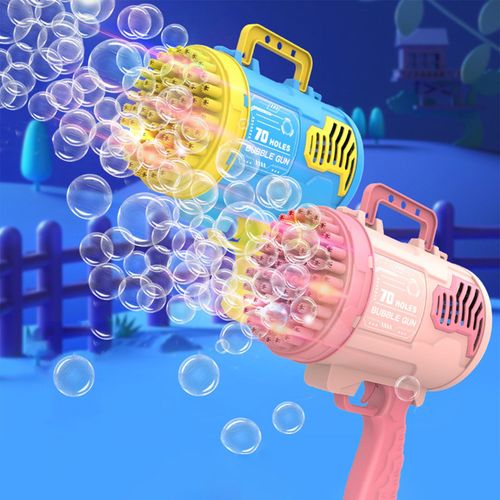 Machine À Bulles Automatique Pour Garçons Et Filles, Machine À Bulles Avec 70 Trous, Pistolet Pour Enfants, Cadeaux D'anniversaire