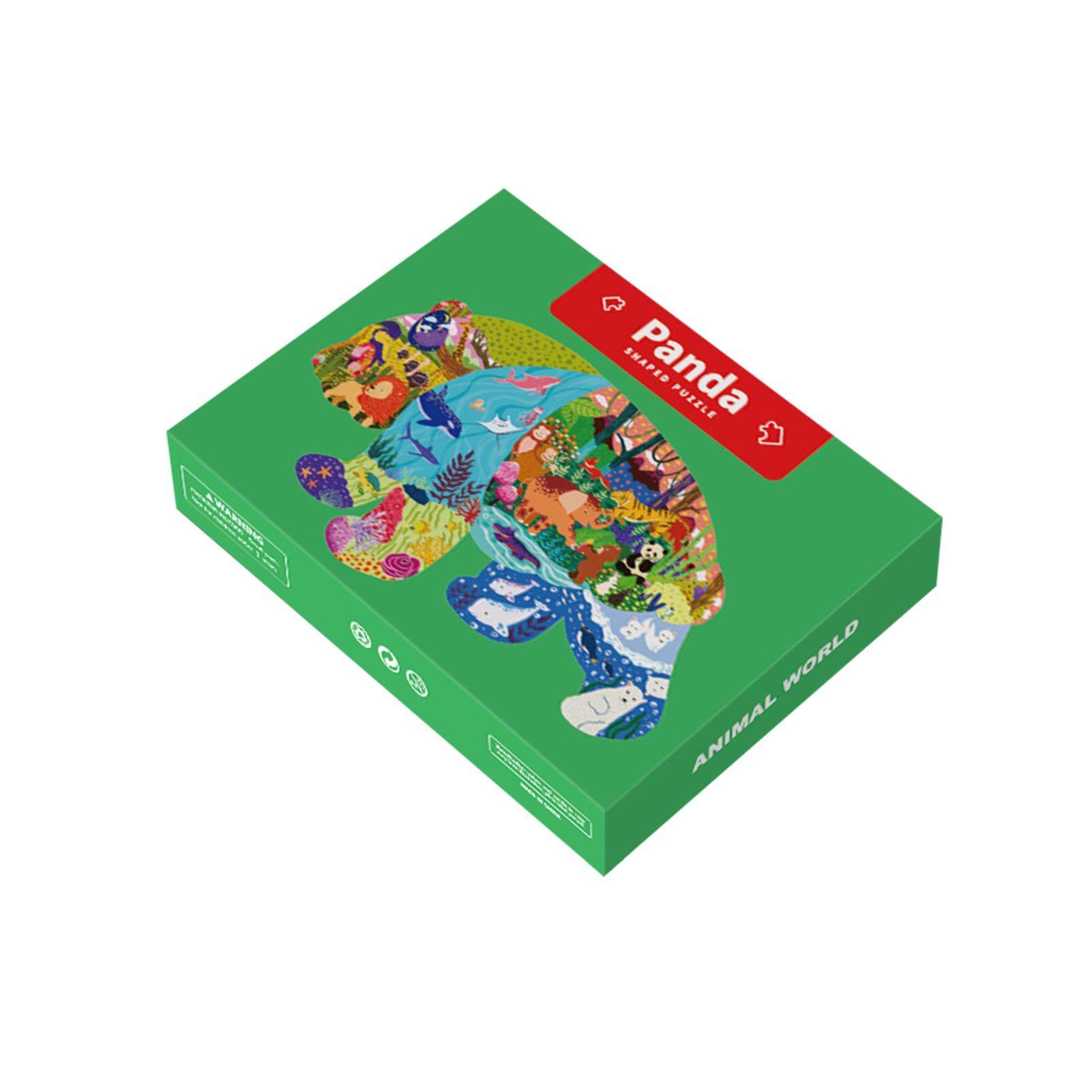 Puzzle en carton pour enfants de 4 à 8 ans, amoureux des animaux, baleine,  boîte de Puzzle au sol robuste, affiche, jouet éducatif pour garçon et