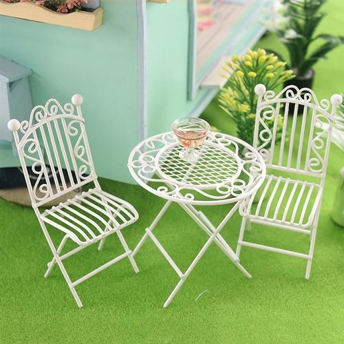 Ensemble De Table Et Chaise Miniature, Figurines De Meubles Décoratifs, Figurines, Mini Maison De Poupée, Simulation D'accessoires De Meubles