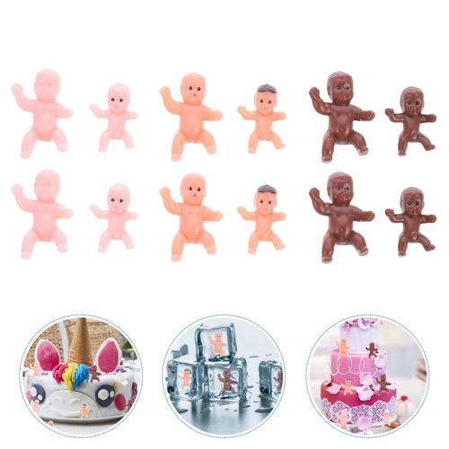 Statue My Water Broken Baby En Plastique, 60 Pièces, Jeu De Fête Prénatale, Mini Poupée Bébé En Plastique Pour Décor De Gâteau