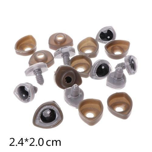 10 Ensembles D'yeux En Plastique, Triangle De Dessin Animé Amusant Pour Poupées Teddy Bear, Jouet Animal, Accessoires De Poupées J2hd