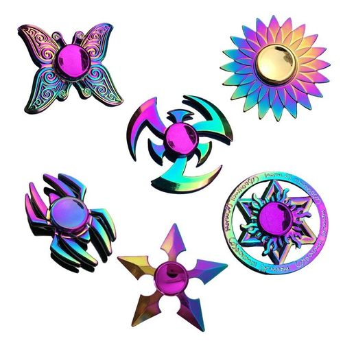 fléchettes papillon colorées en alliage de Zinc, en métal, en forme de Lotus, anti-Stress, Spinner à doigts, jouet pour enfants, cadeau, nouveauté