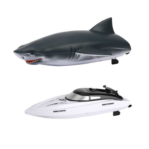 Bateau De Requin Télécommandé 2 En 1, 2.4g, Bateau Rapide, Jouets Pour Enfants, Cadeaux D'anniversaire