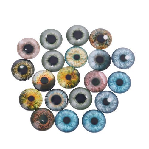 Yeux De Poupée En Verre, 20 Pièces, Bricolage D'animaux, Boules Pour Yeux De Dinosaure, Accessoires Bijoux, Fabrication Artisanale, 8mm/12mm/18mm J2hd