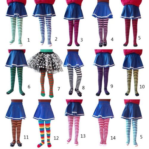 Collants ? Rayures Pour Enfants, Costumes De Cosplay D'halloween, Bas Pour B?b?s Gar?ons Et Filles