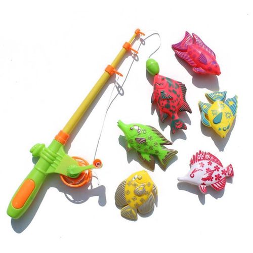 Jouet De Pêche Magnétique Pour Enfants, Jeu De Bain, Éducation Des Tout-Petits, Piscine, Ensemble D'enseignement Avec Canne À Poisson