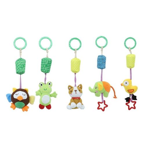 Hochet De Siège De Voiture Suspendu, Jouet Animal Pour Poussette De Berceau Avec Sonnette Sonore Et Anneau De Dentition De Dessin Animé Pour Bébé De 3/6/9 Mois