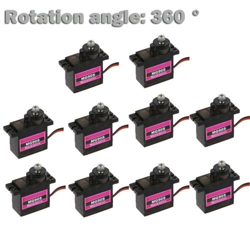 Micro engrenage métallique 9g, pour Rc avion hélicoptère bateau voiture 360 degrés pièces de voiture Rc, accessoires de voiture, jouets 10 pièces