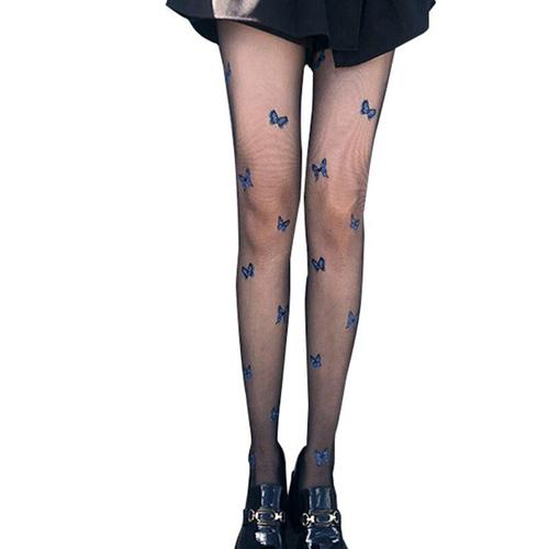 Bas Papillon Bleu Pour Femmes, Collants, Combinaison Printemps-?t?, Leggings, Chaussettes Fines Et Douces Pour Filles