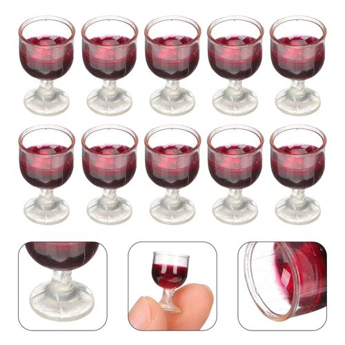 Tasse À Cocktail Miniature, Flûte À Champagne, 10 Pièces, Dolly House, Lunettes, Décor De Poupée