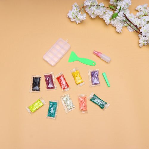 1 Jeu De Bricolage Perles Collantes Bricolage 10 Couleurs 2000pcs Perles Pour Enfants