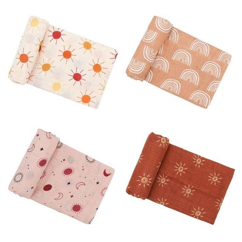 Couverture De Réception En Coton Pur Pour Bébé, Couverture D'emmaillotage Chaude En Mousseline Pour Nourrissons Et Enfants