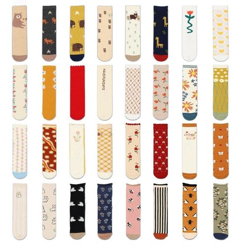 Chaussettes En Coton Doux Pour Bébés Filles Garçons, Chaussettes Longues Imprimées, Hautes, Mignonnes, Couleur Bonbon, Pour Enfants En Bas Âge
