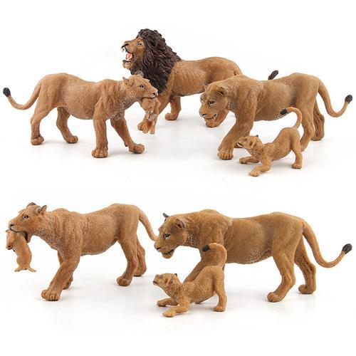 Figurines De La Famille Des Lions Réalistes, Jouets D'action Avec Le Roi Lion, Les Lions, Les Oursons, Décoration De Collection, Modèle Animal