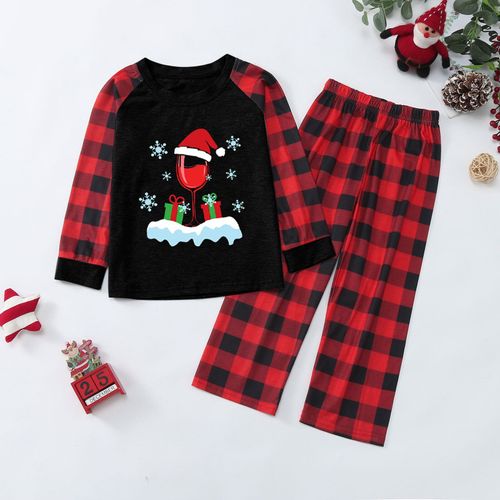 Ensemble Pyjama De Noël Pour Famille, Tenue Parent-Enfant, Imprimé Joyeux Noël, À Carreaux, Manches Longues, Pantalon, Vêtements De Nuit