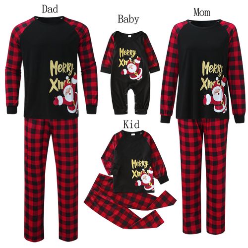 Pyjama De Famille, Pyjama De Noël, Ensemble Décoratif Avec Différents Motifs, Tenues Assorties Pour La Famille