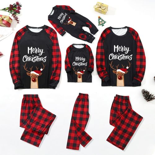 Pyjama De No?L Pour Famille, V?Tements De Nuit Assortis Maman Et Moi, Motif Cerf, Tenue Pour M?Re, Fille, P?Re Et Fils, 2021