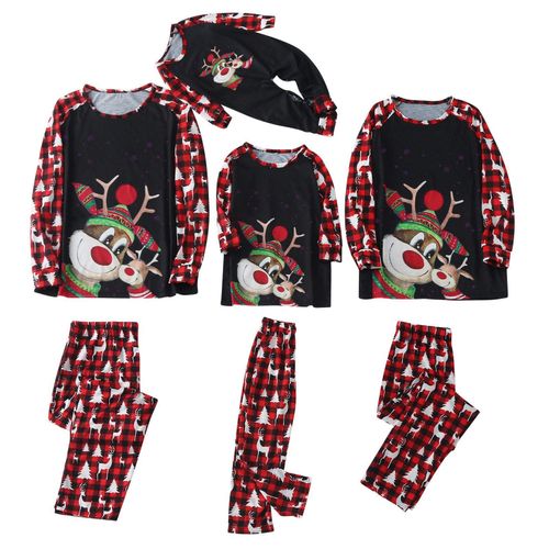 Pyjama De Noël En Bois D'élan Pour Toute La Famille, Ensemble Assorti Pour Maman, Fille, Père, Fils, Vêtements De Nuit Pour Femmes, Hommes Et Enfants, Look De Famille, Barboteuse