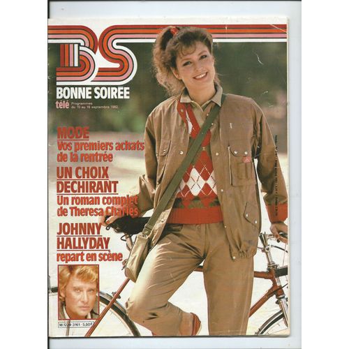 Bonne Soirée 10/09/1982 Michel Sardou, Thierry Le Luron, Paul-Émil Victor, Frédérique Hébrard & Louis Velle, Karen Cheryl, Michel Lis & Odile Verdier, Francis Perrin, Johnny Hallyday, Collaro