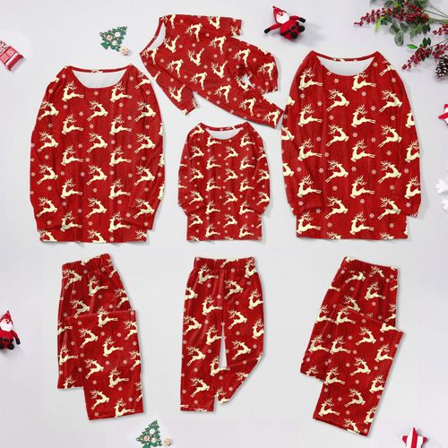 Pyjama De Noël En Bois D'élan Pour Homme Et Femme, Haut Et Pantalon Assortis, Tenue De Famille, Barboteuse