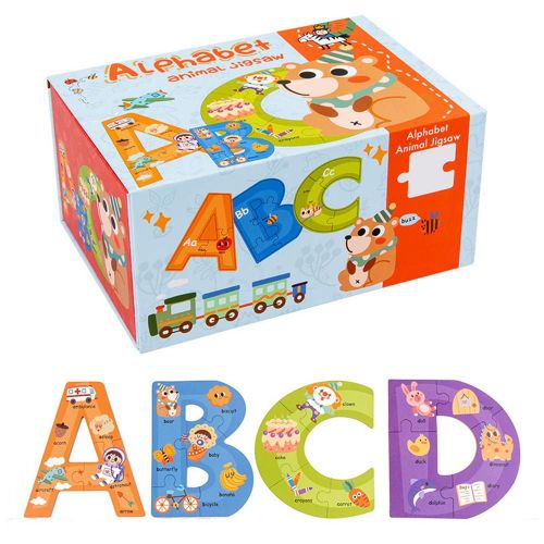 Puzzle En Bois Pour Tout-Petits, 9 Pièces, Alphabet Et Chiffres, Apprentissage Éducatif Préscolaire, Jouets Cadeaux Pour Âges
