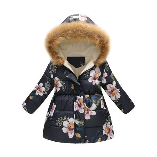 Veste D'hiver À Capuche Pour Fille, Manteau Épais Et Chaud, Coupe-Vent, Fermeture Éclair, Vêtements Pour Enfants, 2-11t