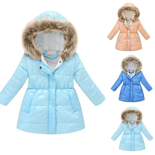 Manteau Chaud À Capuche Coupe-Vent, Veste D'hiver Épaisse Pour Bébé, Vêtements D'extérieur Pour Filles